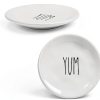 Truu Design Yum Ceramic Appetizer Plate Microwave Safe-0