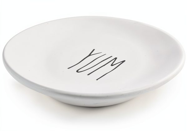 Truu Design Yum Ceramic Appetizer Plate Microwave Safe-1