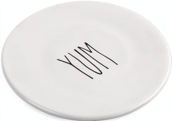 Truu Design Yum Ceramic Appetizer Plate Microwave Safe-2
