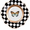 Butterfly Toile Ceramic Bread Plate MacKenzie-Childs-0