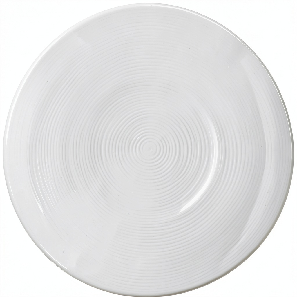 Rosenthal Porcelain Bread Butter Plate White Microwave Safe displayed on a wooden dining table with fresh baguette and butter