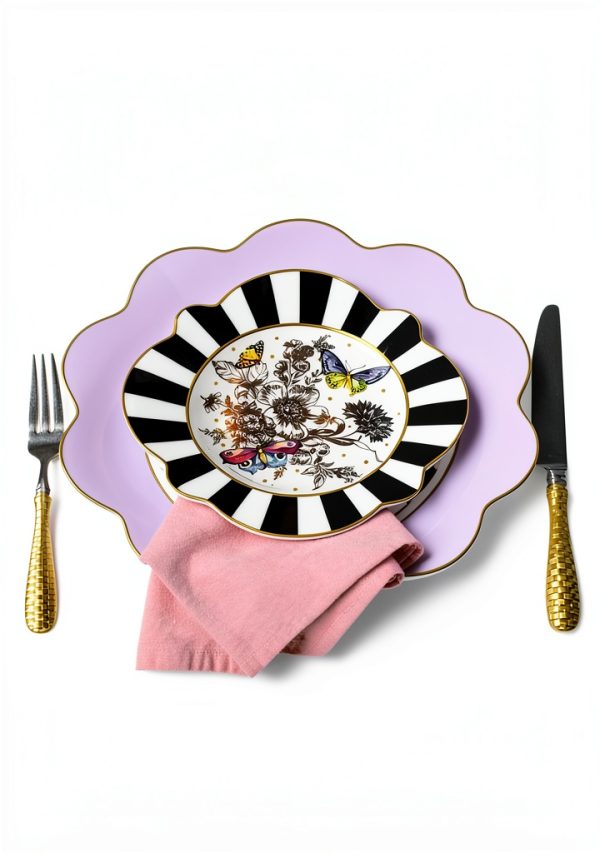 Butterfly Toile Ceramic Bread Plate MacKenzie-Childs-4