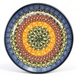 Polish Pottery Bread Butter Plate Blue Stoneware Dishwasher-0