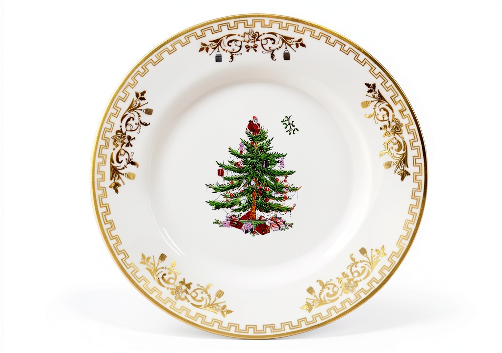 Spode bread and butter plates displayed on a dining table