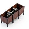 NACREEN Brown Polypropylene Raised Garden Bed Planter-2