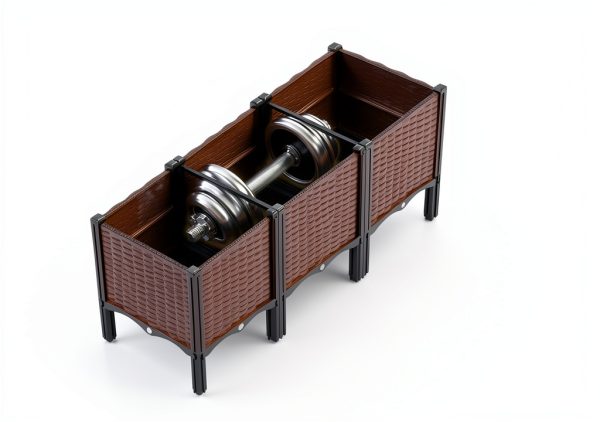 NACREEN Brown Polypropylene Raised Garden Bed Planter-2