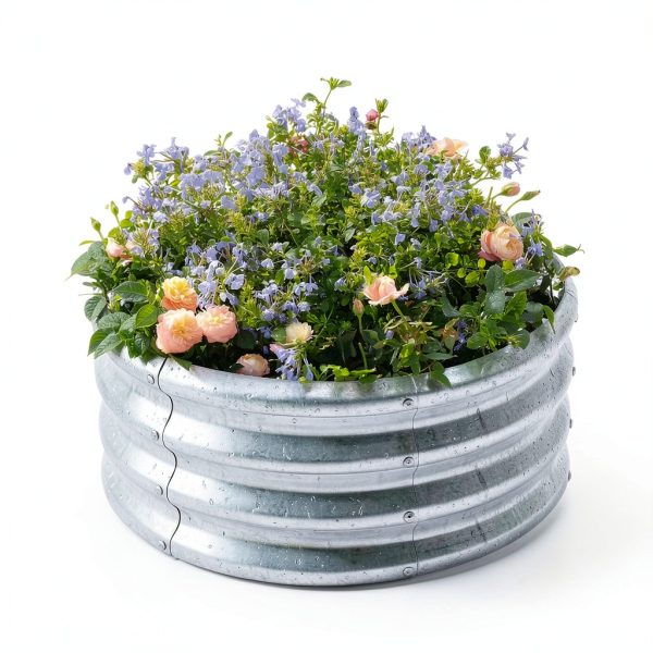 Galvanized Raised Garden Bed Land Guard Silver-1