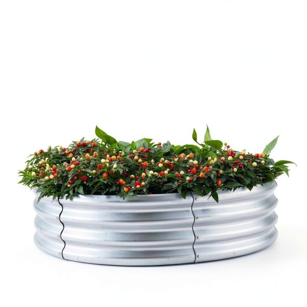 Galvanized Raised Garden Bed Land Guard Silver-3