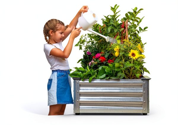 Land Guard Metal Raised Garden Bed 48x24x32-3