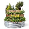 Galvanized Raised Garden Bed Land Guard Silver-4