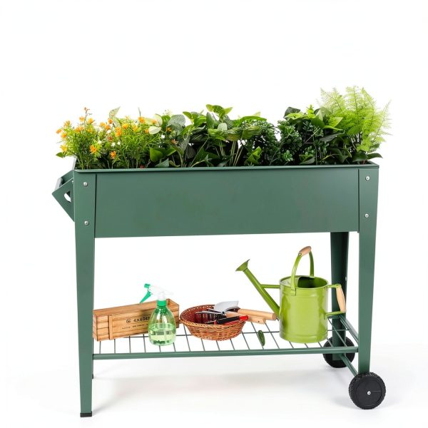 Stainless Steel Raised Garden Bed YKTEEDENS Green-5