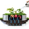 Zizin Galvanized Metal Raised Garden Bed 6x3x1FT-3