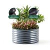 Mostmahes Galvanized Round Garden Bed Silver-4
