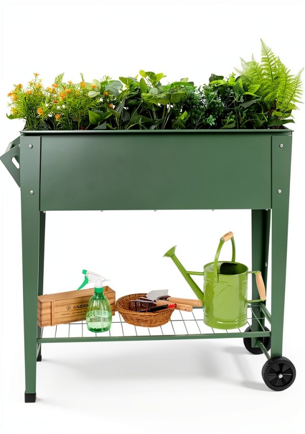 Stainless Steel Raised Garden Bed YKTEEDENS Green-0
