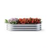 Zizin Galvanized Metal Raised Garden Bed 6x3x1FT-1