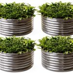 Mostmahes Galvanized Round Garden Bed Silver-0