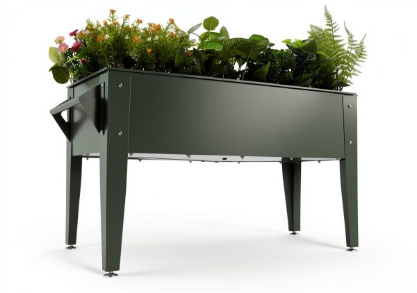 Stainless Steel Raised Garden Bed YKTEEDENS Green-3