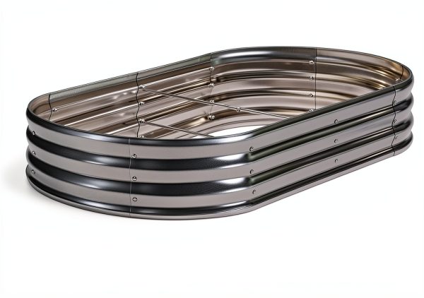 Zizin Galvanized Metal Raised Garden Bed 6x3x1FT-2