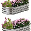 Zizin Galvanized Metal Raised Garden Bed 6x3x1FT-0