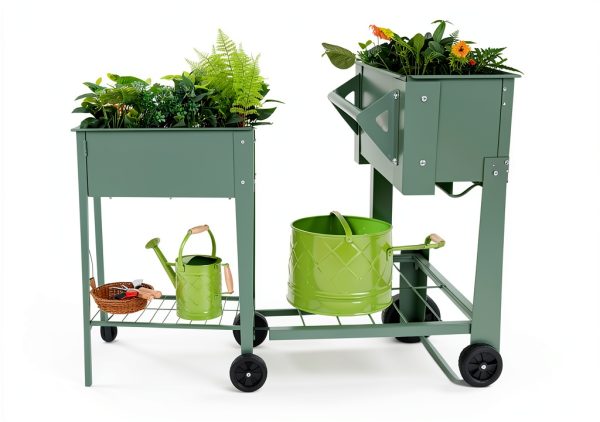 Stainless Steel Raised Garden Bed YKTEEDENS Green-4