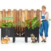 NACREEN Brown Polypropylene Raised Garden Bed Planter-1