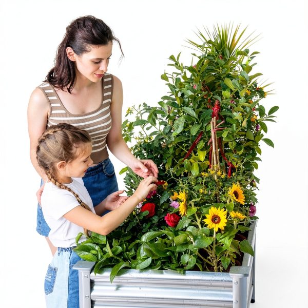 Land Guard Metal Raised Garden Bed 48x24x32-4