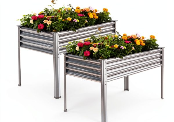 Land Guard Metal Raised Garden Bed 48x24x32-0
