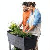 Keter Urban Bloomer Planter Raised Bed Fade‑Resistant Wood‑Look-8