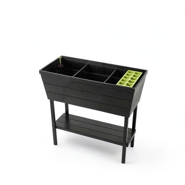 Keter Urban Bloomer Planter Raised Bed Fade‑Resistant Wood‑Look-1