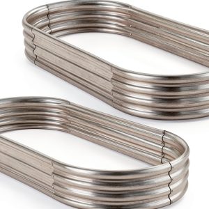 Metal Raised Garden Bed 4×2×1ft 2-Pack by Land Guard Powder Coated-0