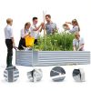 Land Guard Metal Raised Garden Bed 8×4×2ft Modern Gray Outdoor Planter-4