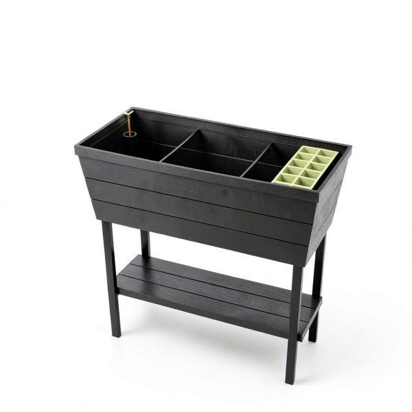 Keter Urban Bloomer Planter Raised Bed Fade‑Resistant Wood‑Look-4