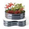 DIIYIV Raised Garden Bed 24x24x12 Metal Silver with Reinforced Frame-5
