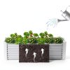 Land Guard Metal Raised Garden Bed 8×4×2ft Modern Gray Outdoor Planter-2