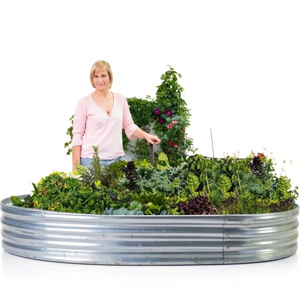 Metal Raised Garden Bed 4×2×1ft 2-Pack by Land Guard Powder Coated-1