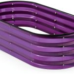 Plant & Plot Raised Garden Bed 4x2x1 ft Modern Oval Metal Outdoor-0