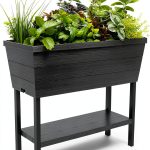 Keter Urban Bloomer Planter Raised Bed Fade‑Resistant Wood‑Look-0