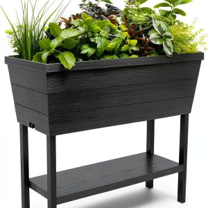 Keter Urban Bloomer Planter Raised Bed Fade‑Resistant Wood‑Look-0