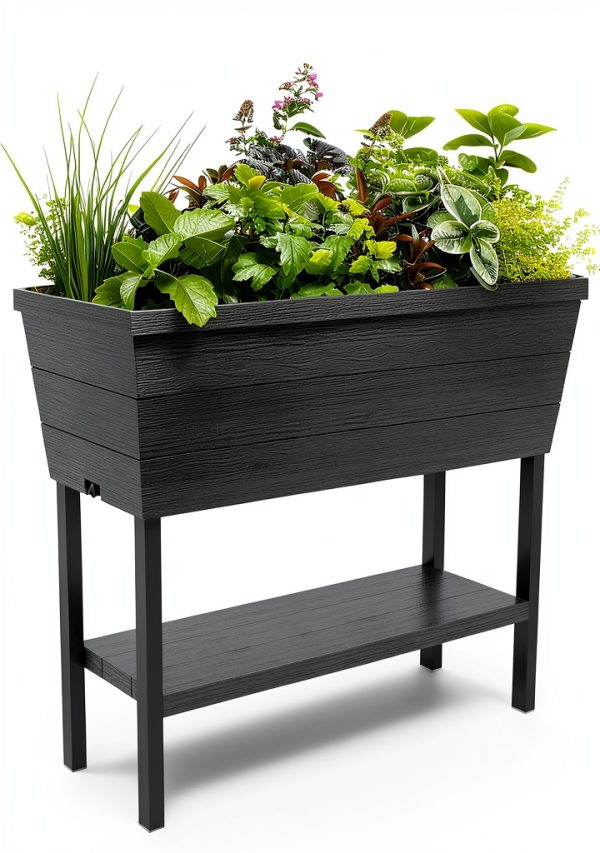 Keter Urban Bloomer Planter Raised Bed Fade‑Resistant Wood‑Look-0