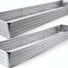 Raised Garden Bed DIIYIV Galvanized Metal Outdoor Planter 12x4 2pcs-0