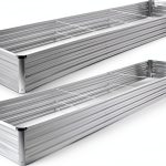 Raised Garden Bed DIIYIV Galvanized Metal Outdoor Planter 12x4 2pcs-0