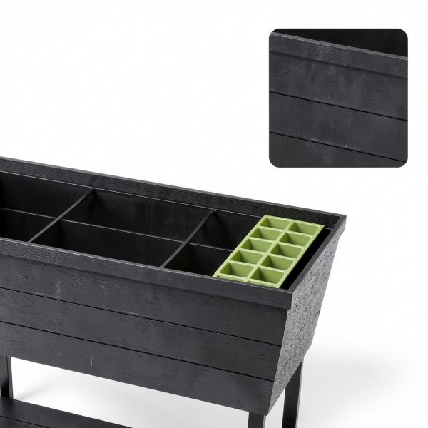 Keter Urban Bloomer Planter Raised Bed Fade‑Resistant Wood‑Look-7