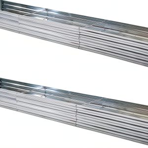Garden Raised Bed Zunatu 10x2x1ft 2 Pack Silver Galvanized Metal-0