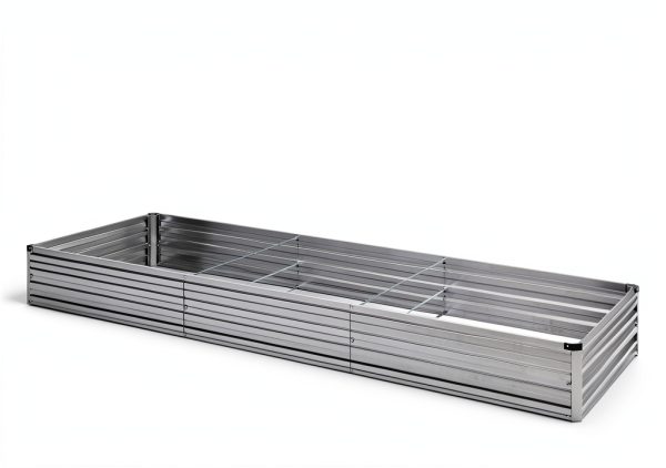 Raised Garden Bed DIIYIV Galvanized Metal Outdoor Planter 12x4 2pcs-1