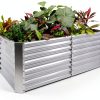 Land Guard Metal Raised Garden Bed 8×4×2ft Modern Gray Outdoor Planter-0