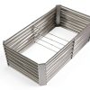 Land Guard Metal Raised Garden Bed 8×4×2ft Modern Gray Outdoor Planter-1