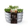 GARDMAX Silver Raised Garden Bed 2x2x1 ft Pack of 2 Classic Round-2