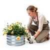 GARDMAX Silver Raised Garden Bed 2x2x1 ft Pack of 2 Classic Round-8