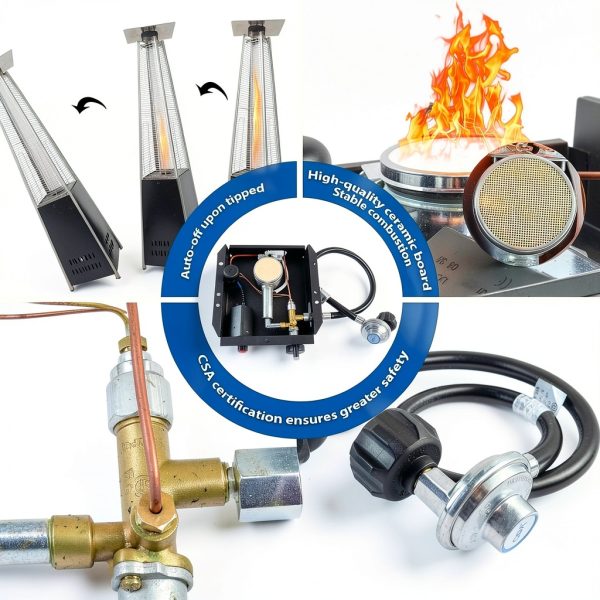 7 Bolt Patio Heater Glass Tube Burner 47000 BTU Kit by elysia-3