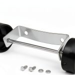 Universal Patio Heater Wheel Kit Birheatry Silver Bracket Black Wheels-0